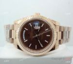 Copy Rolex Day-Date Chocolate Dial Rose Gold 40mm Watch